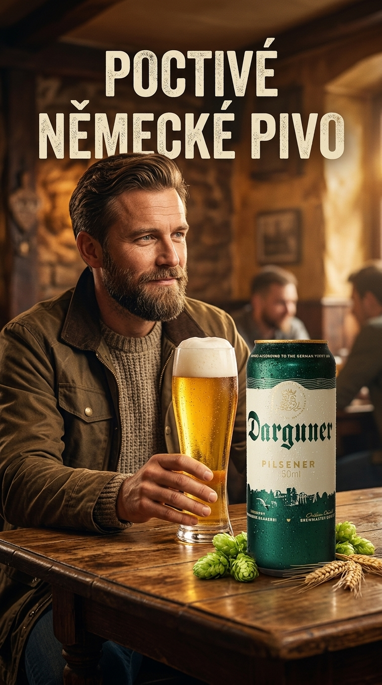 Darguner Pilsner světlé pivo - lifestyle poster