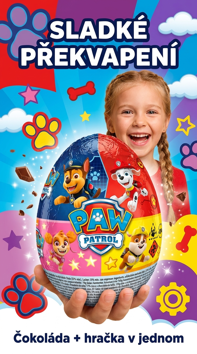 Paw Patrol čokoládové vajíčko - lifestyle poster