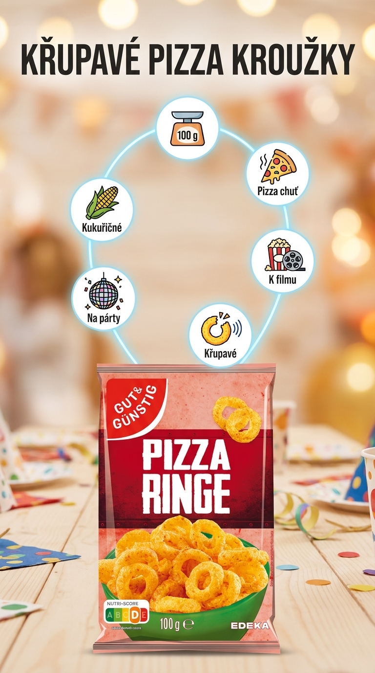 G&G Pizza kroužky - mobilní infografika