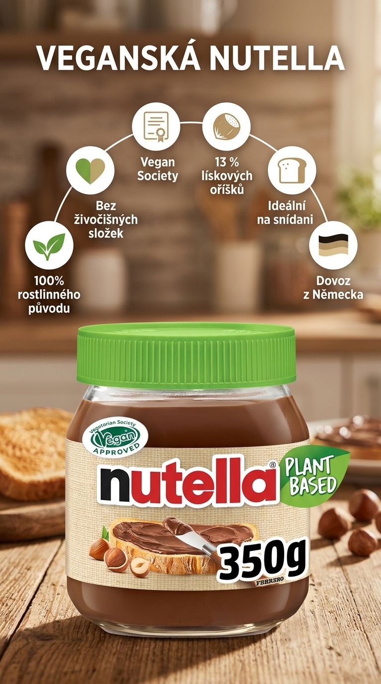 Nutella Plant Based Vegan 350 g - mobilní infografika