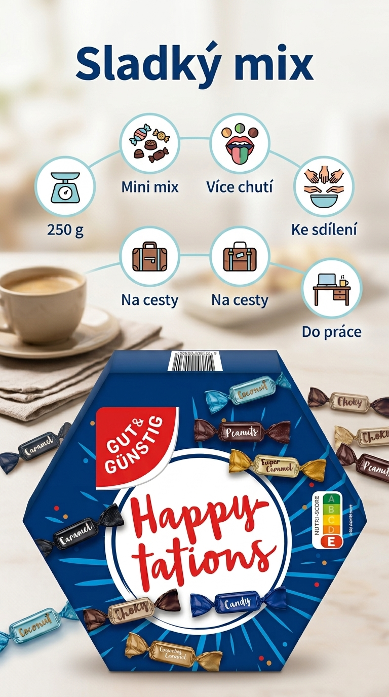 G&G Happytations mini tyčinky - mobilní infografika