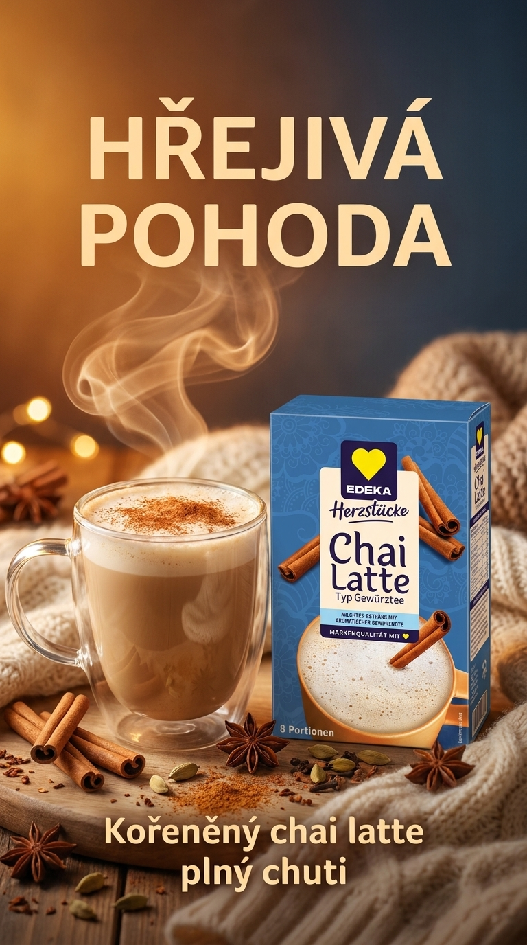 Edeka Chai Latte - hřejivá pohoda s kořeněným nápojem