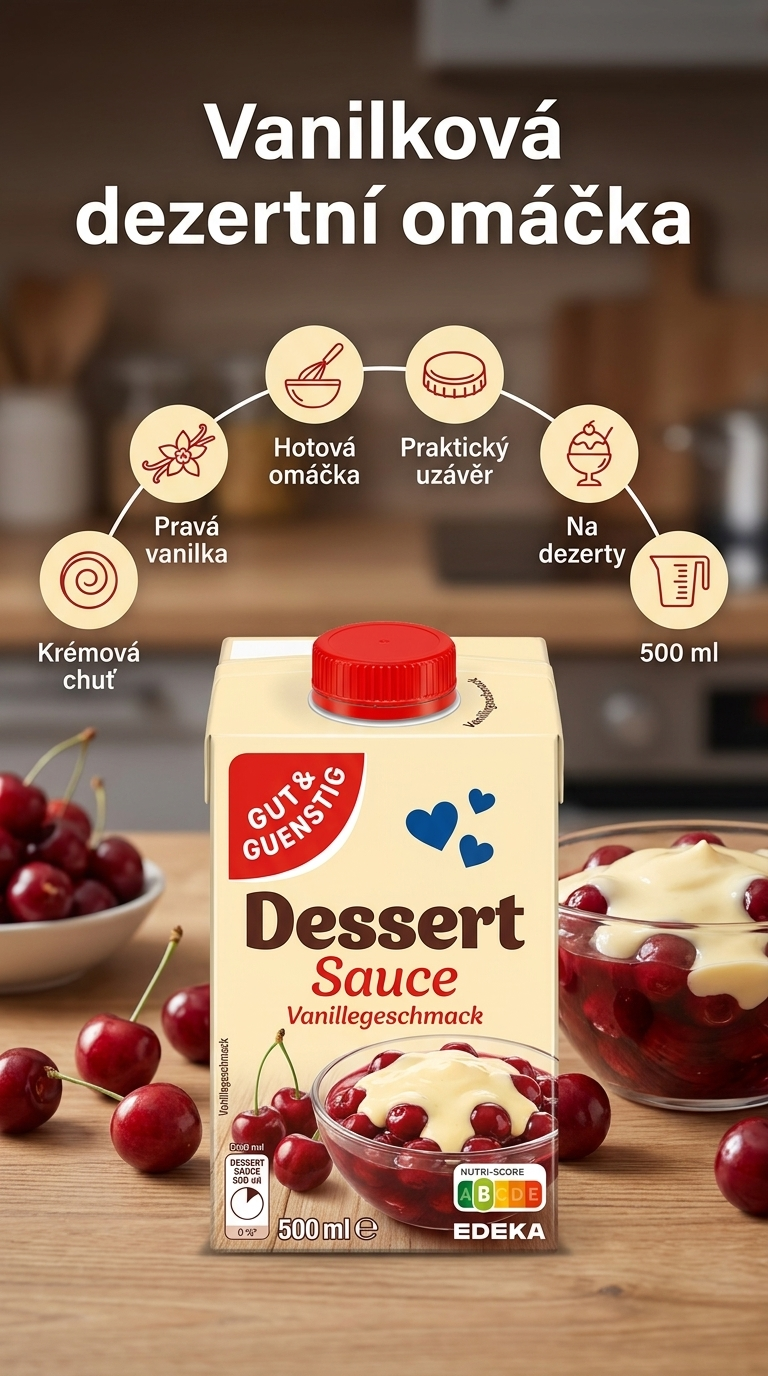 G&G Desertní omáčka s příchutí vanilky 500 ml - mobilní infografika
