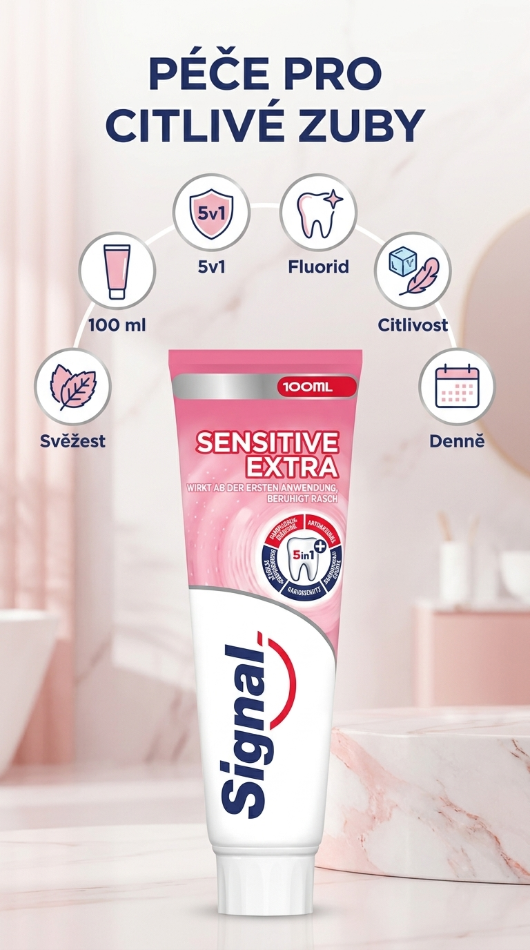 Signal Sensitive Extra - mobilní infografika