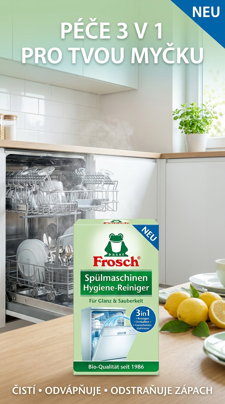 Frosch hygienický čistič myčky 3v1 - lifestyle poster