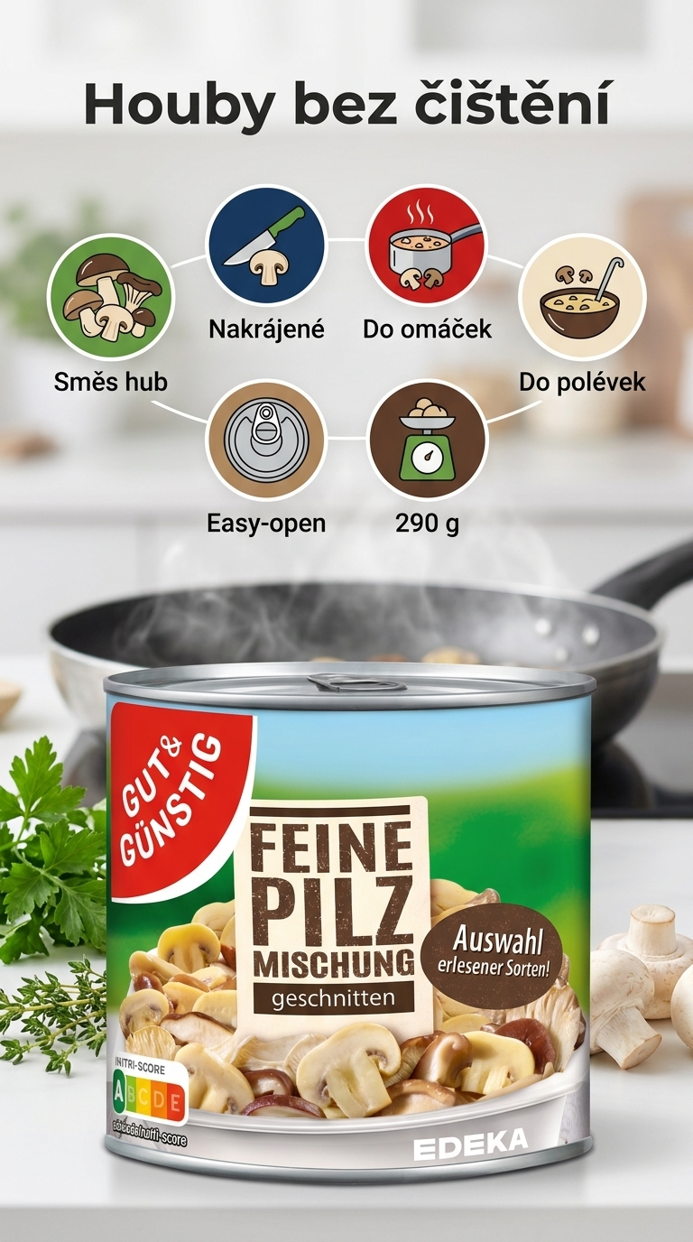 G&G jemný houbový mix - mobilní infografika