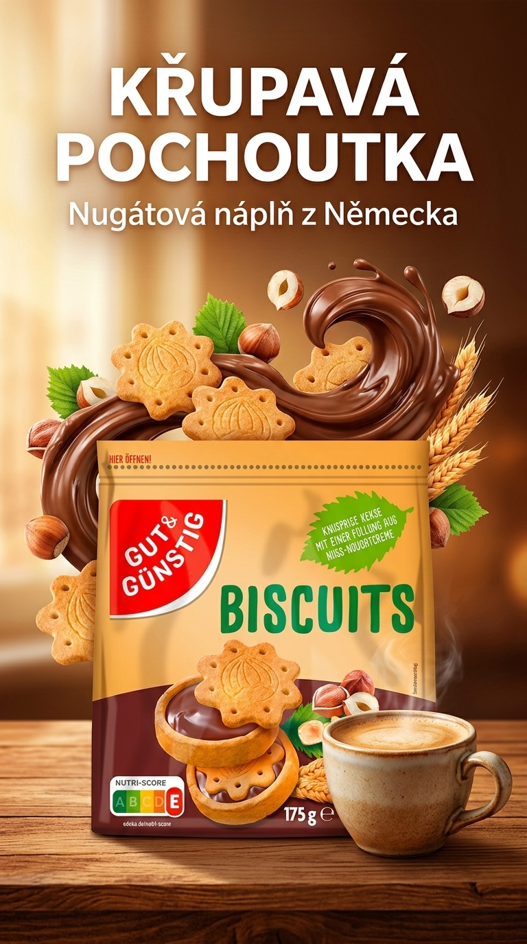 G&G Biscuits sušenky s nugátem - lifestyle poster