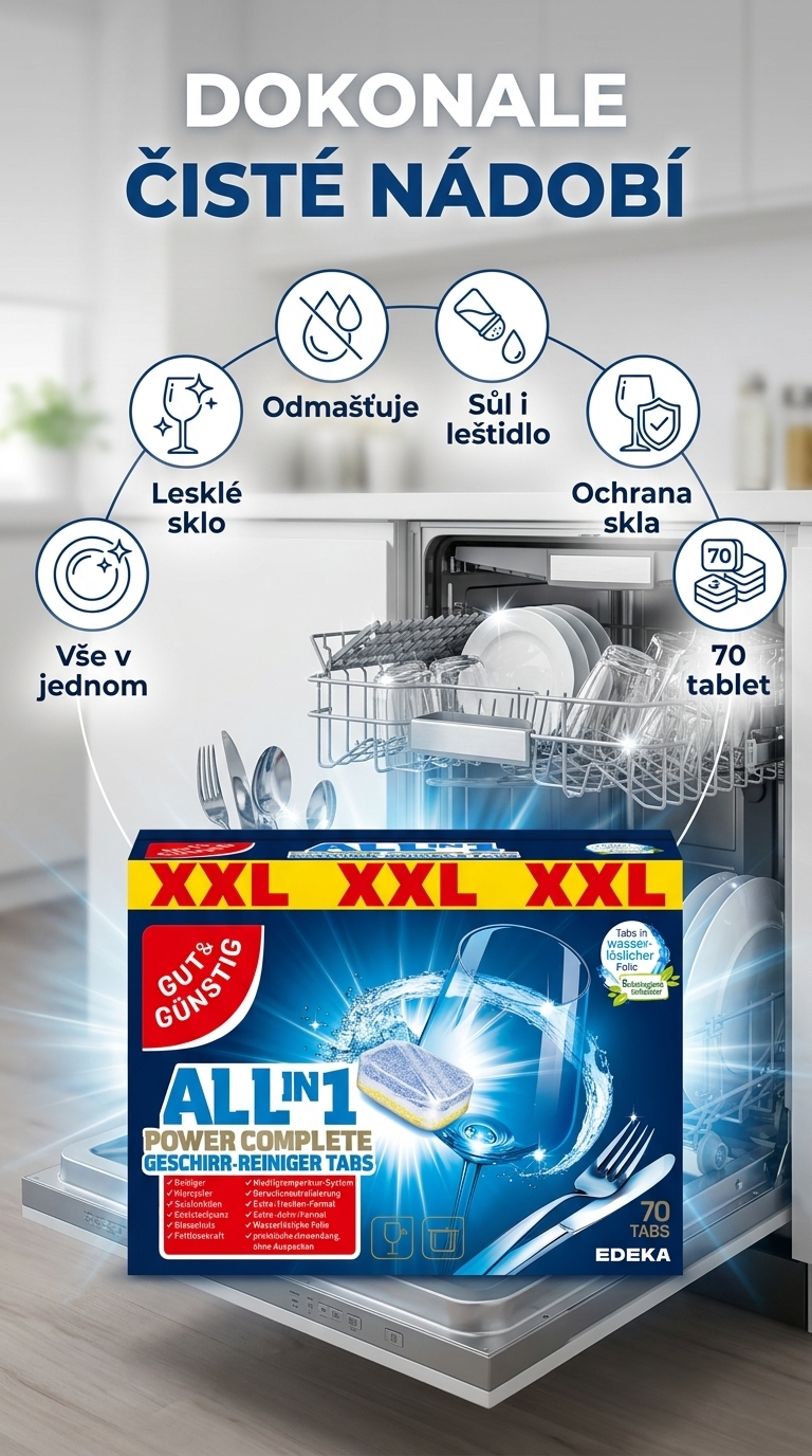 G&G tablety do myčky All-in-One XXL - mobilní infografika