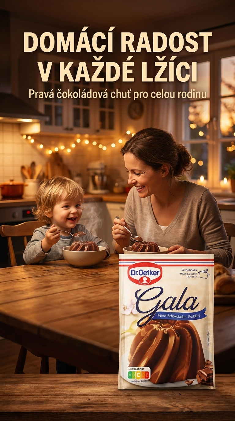 Dr. Oetker Gala čokoládový puding - rodinný dezert