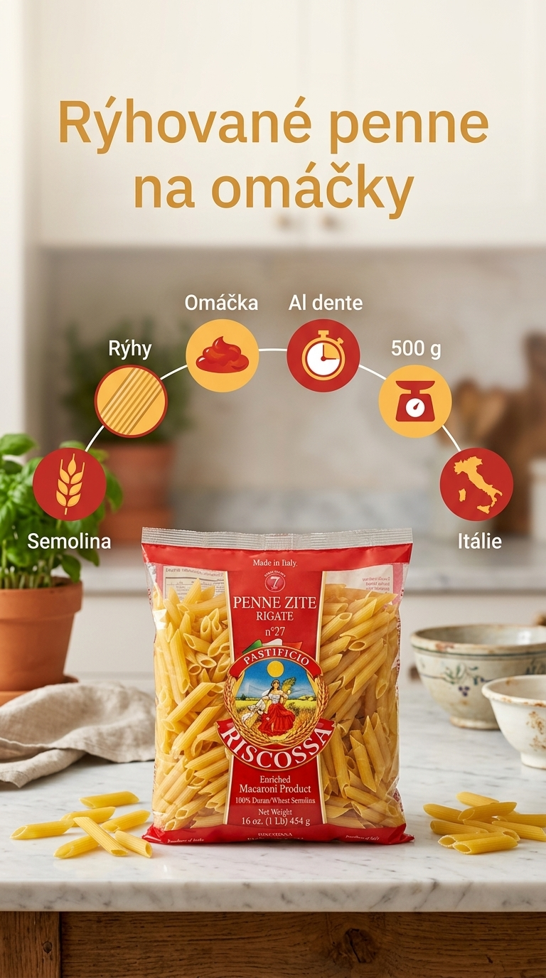 Riscossa Penne Zite Rigate - mobilní infografika