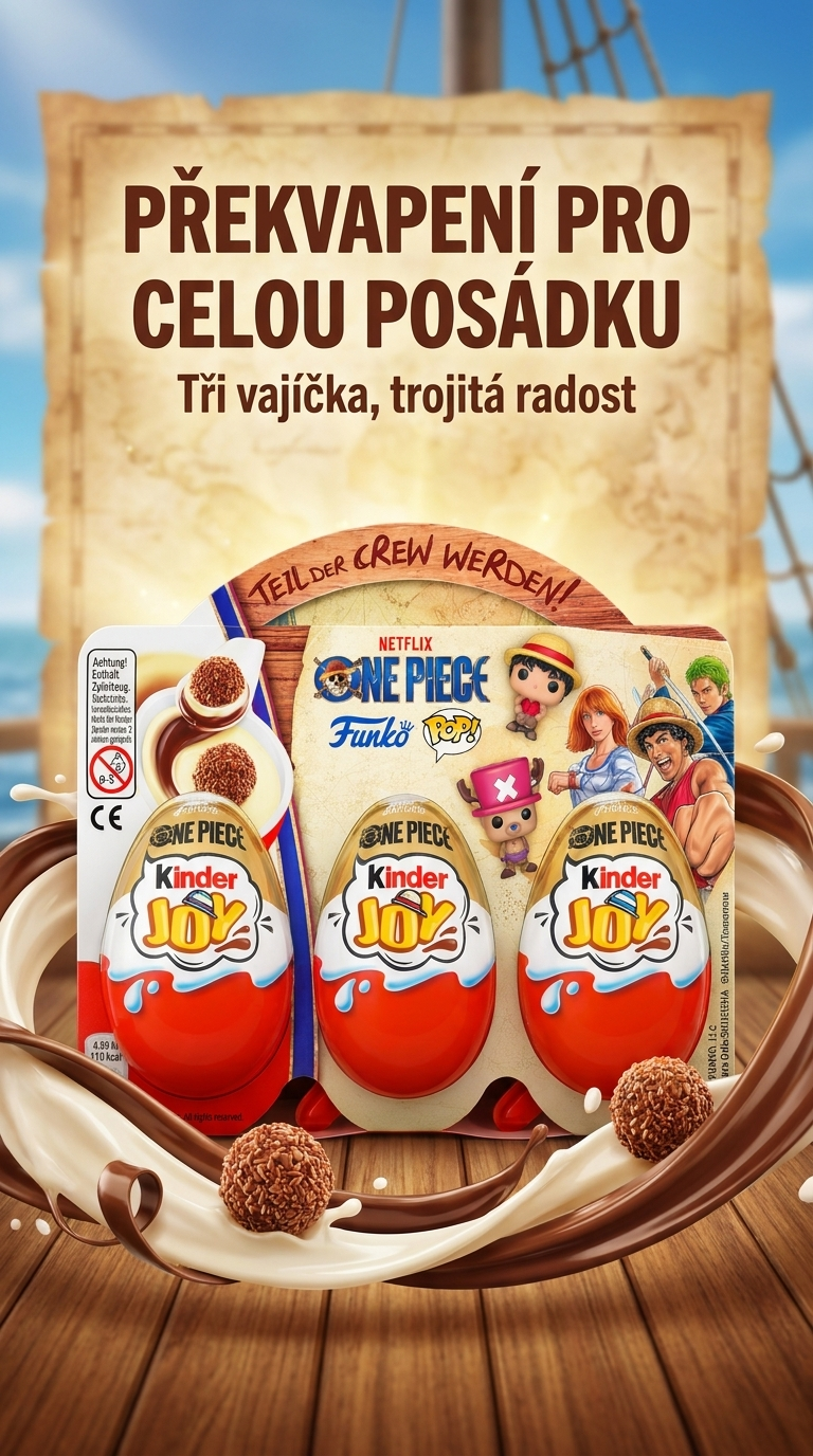 Kinder Joy One Piece Funko Pop - dobrodružný lifestyle poster