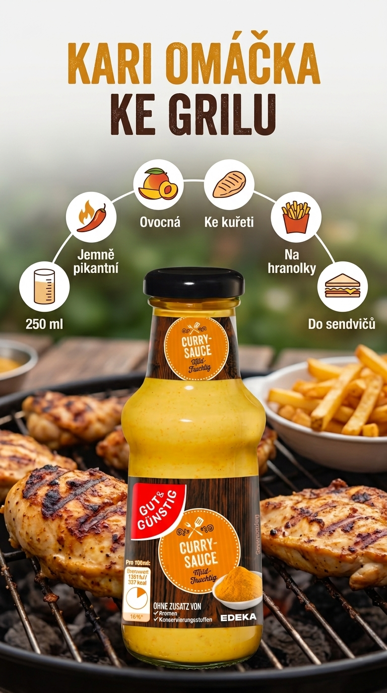 G&G kari omáčka - mobilní infografika