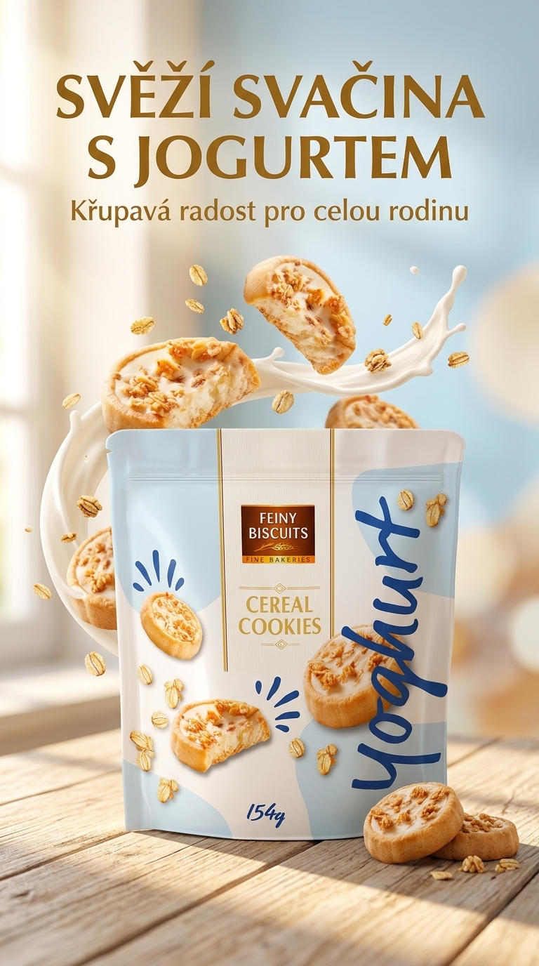 Feiny Biscuits cereální sušenky s jogurtem 154 g - lifestyle poster
