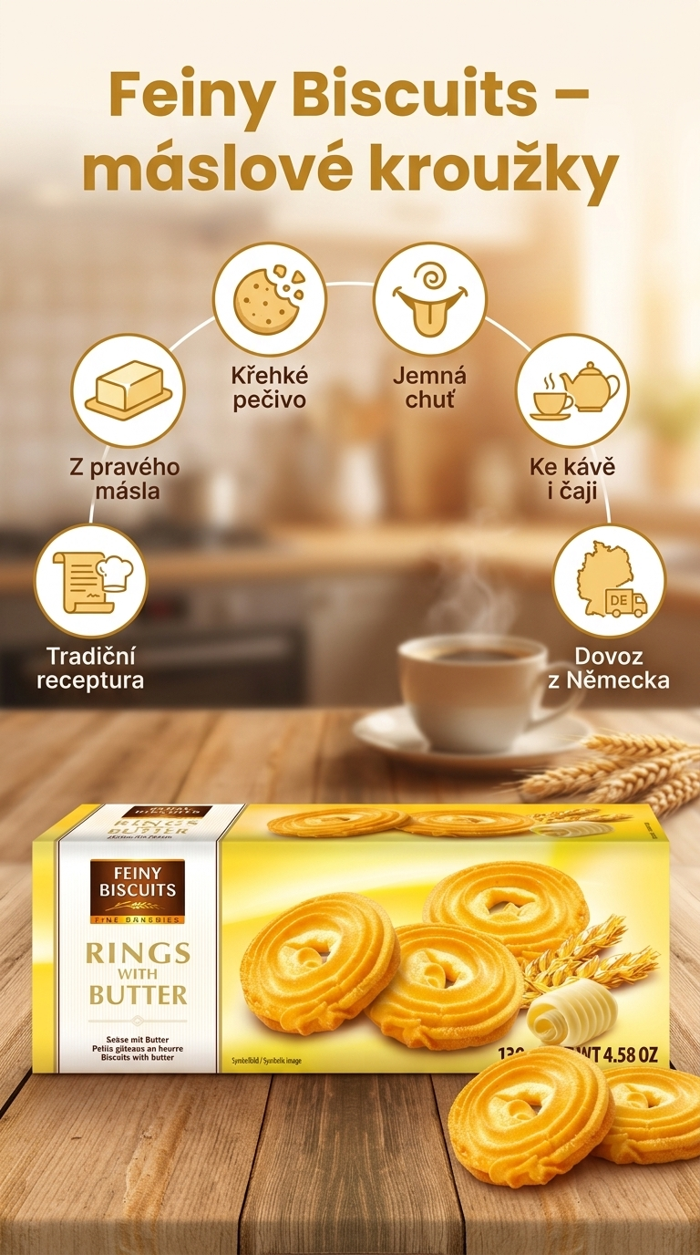 Feiny Biscuits máslové kroužky - mobilní infografika