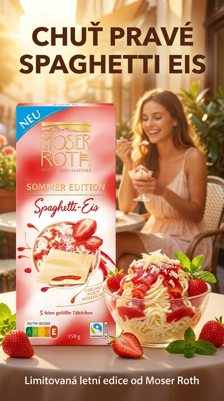 Moser Roth Sommer Edition Spaghetti Eis cokolada - letni lifestyle poster