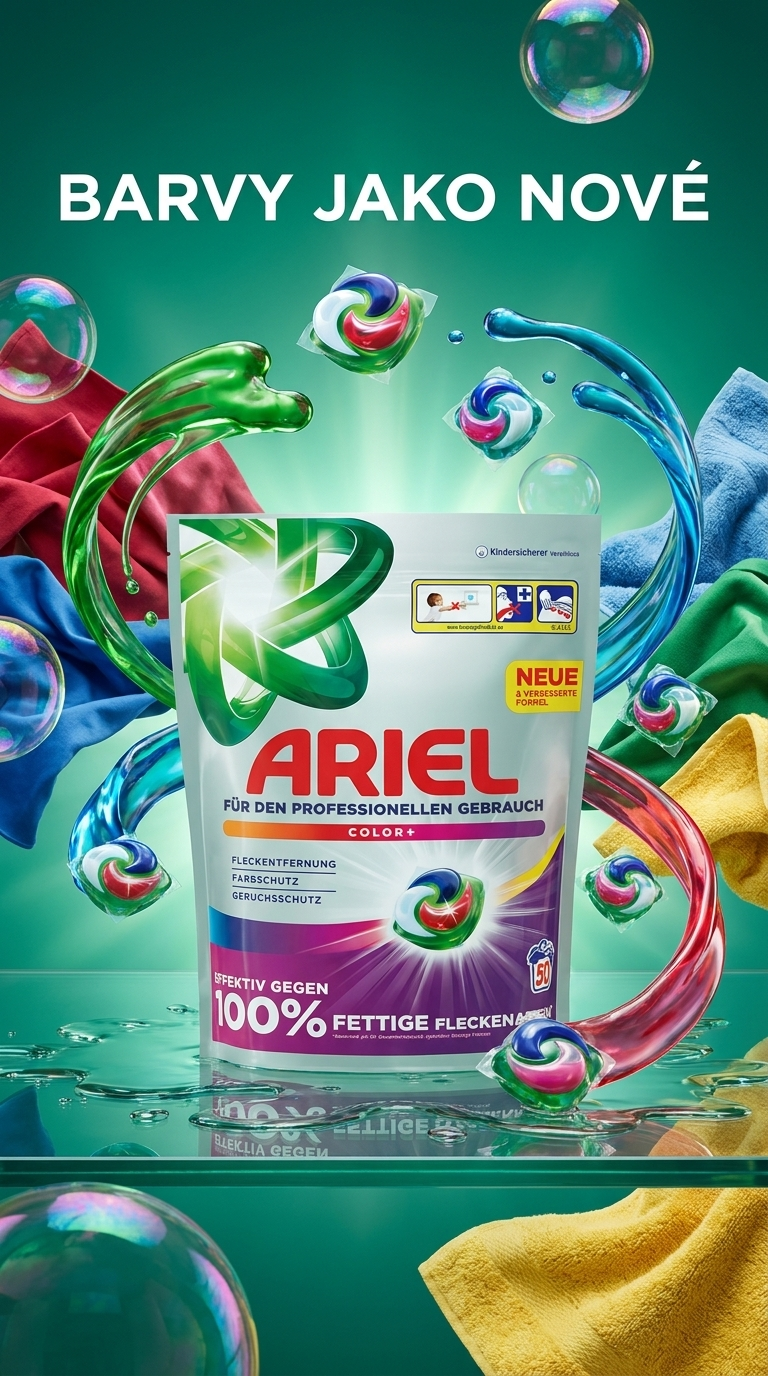 Ariel Professional Color kapsle - lifestyle poster