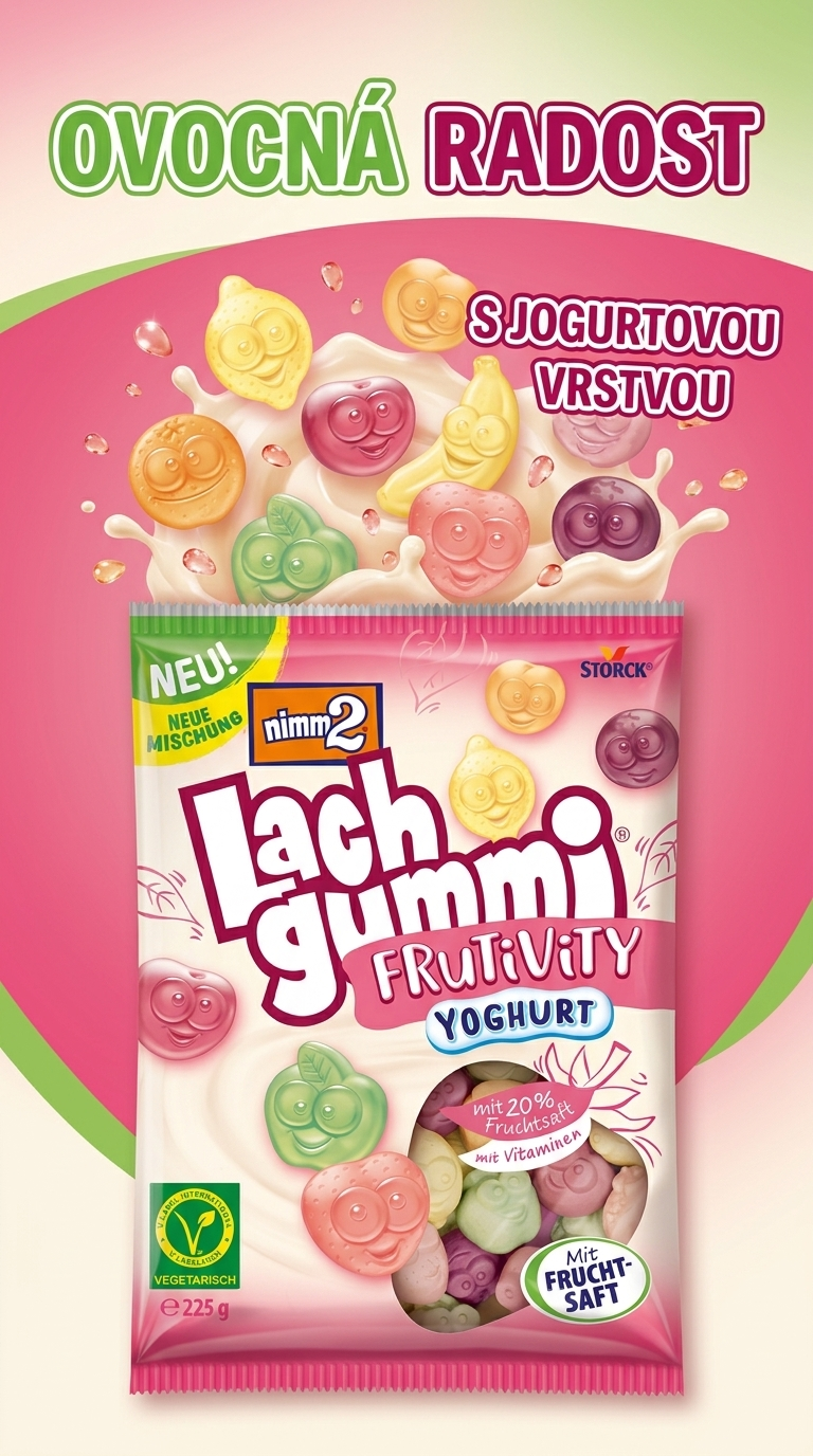 nimm2 Frutivity ovocné želé s jogurtem 225 g - lifestyle poster