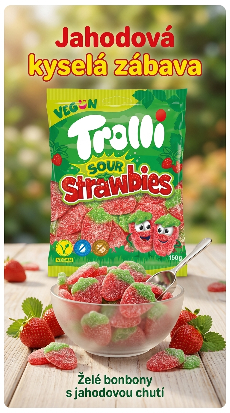 Trolli kyselé jahůdky - lifestyle poster