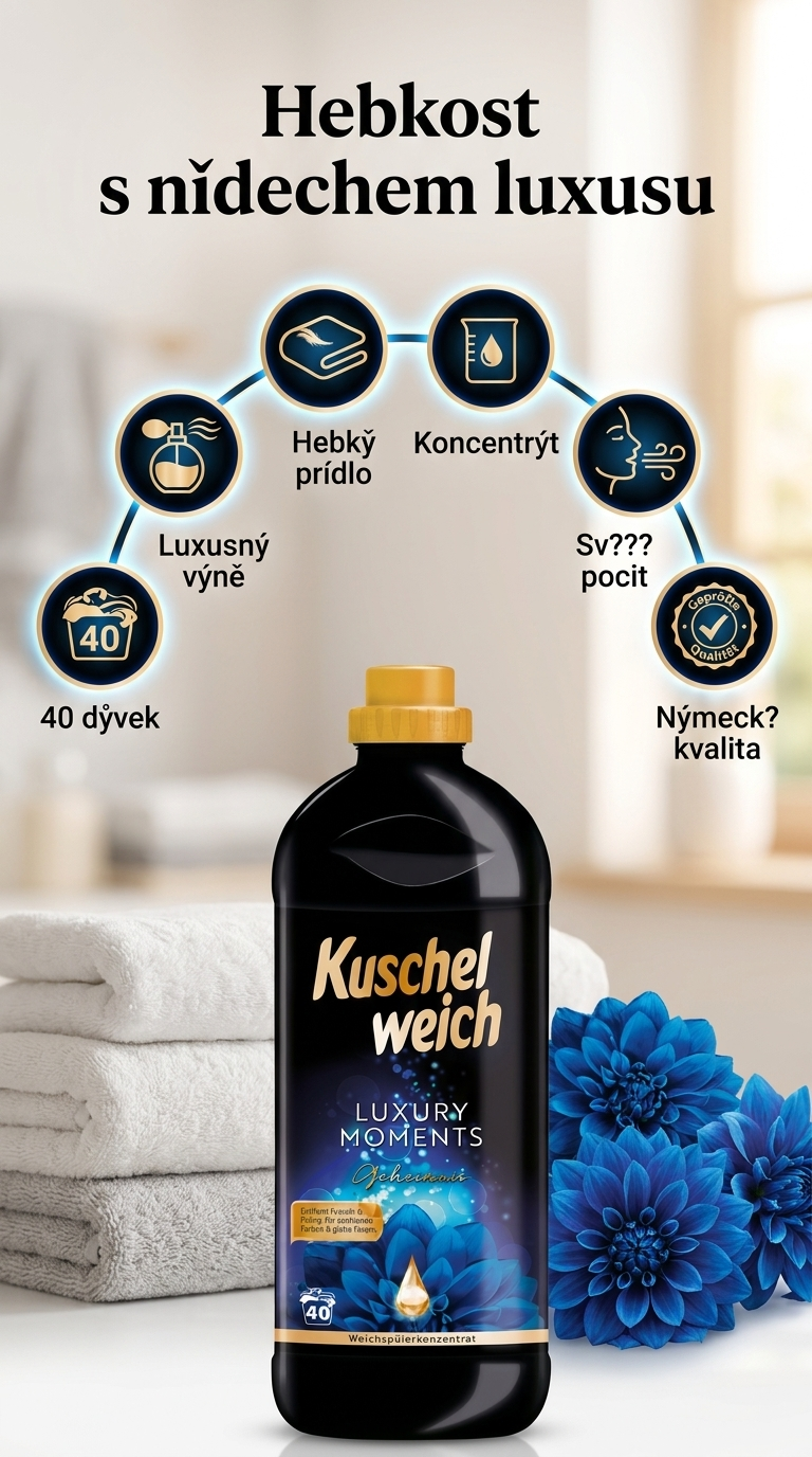 Kuschelweich aviváž Luxury Moments Tajemství 40 dávek 1 l - mobilní infografika