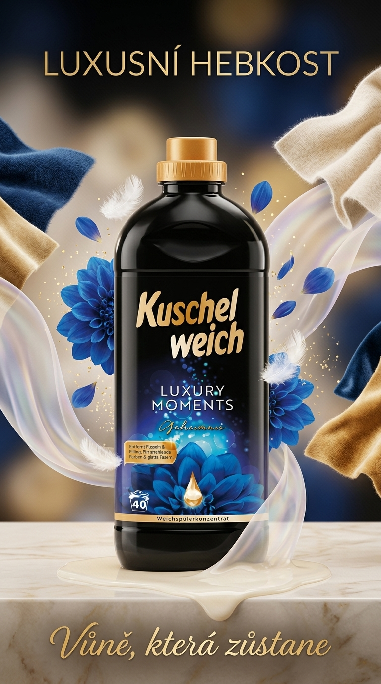 Kuschelweich aviváž Luxury Moments Tajemství 40 dávek 1 l - lifestyle poster