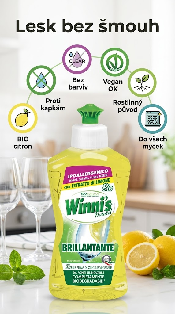 Winni´s leštidlo do myčky - mobilní infografika