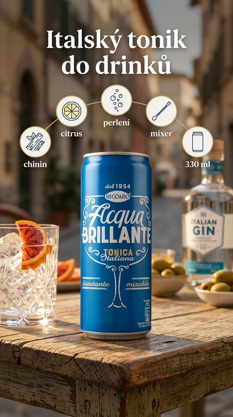 Recoaro Acqua Tonica - mobilní infografika
