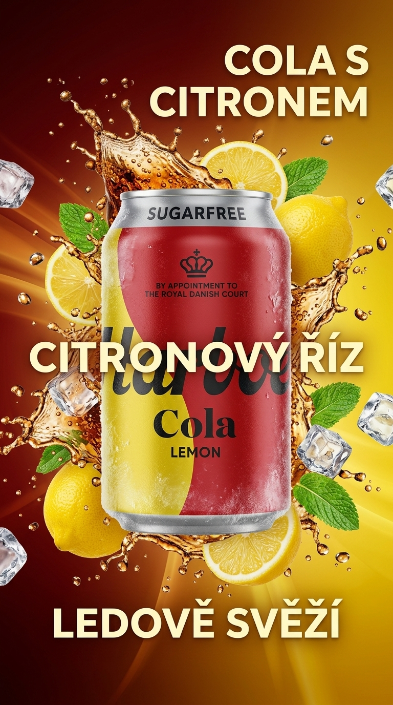 Harboe Cola Lemon - lifestyle poster