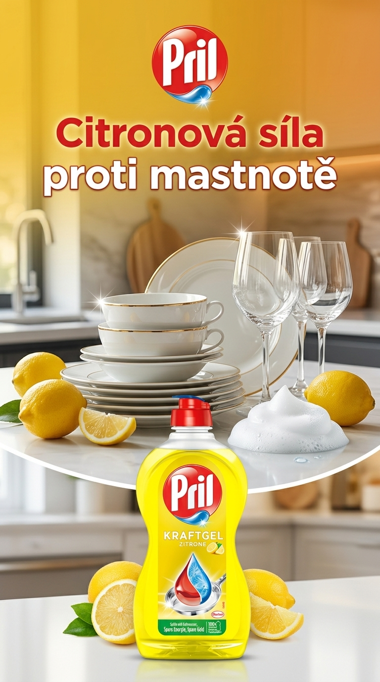 Pril Kraftgel Zitrone - lifestyle poster