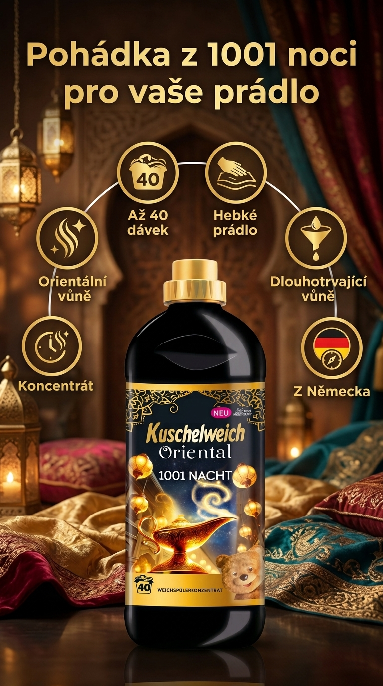 Kuschelweich Oriental 1001 nocí - mobilní infografika