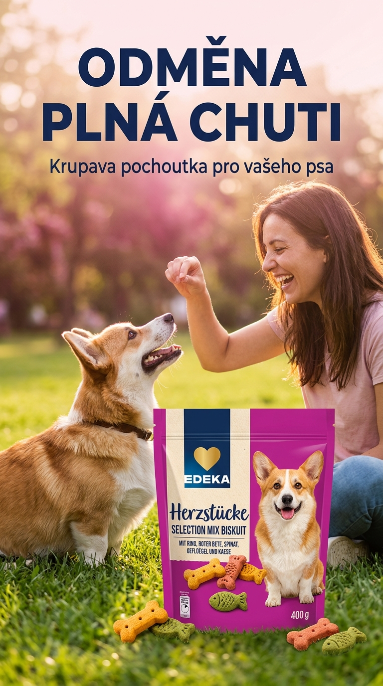 Edeka Biskuit Mix pamlsky pro psy - lifestyle plakat