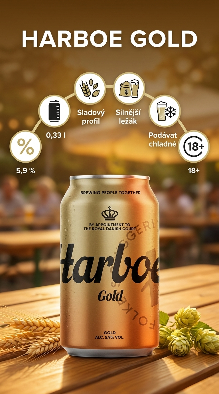 Harboe Gold - mobilní infografika