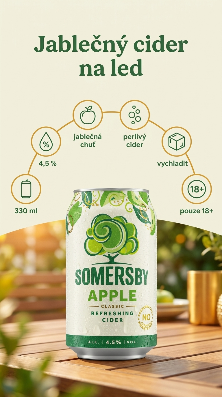 Somersby Apple jablečný cider - mobilní infografika