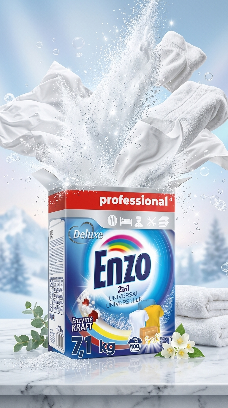 Enzo DeLuxe prací prášek 2in1 Universal - lifestyle poster