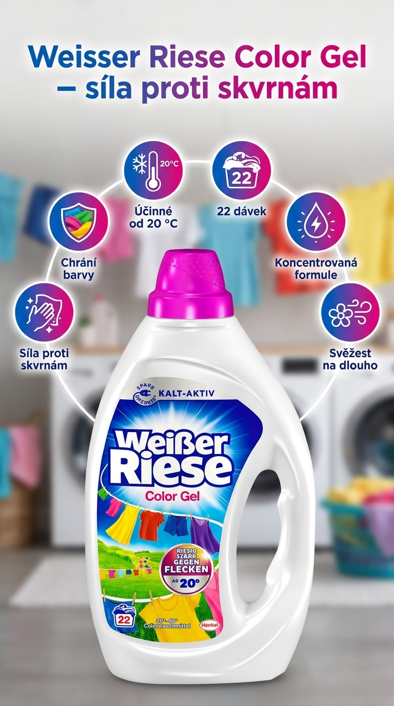 Weisser Riese Color Gel - mobilní infografika