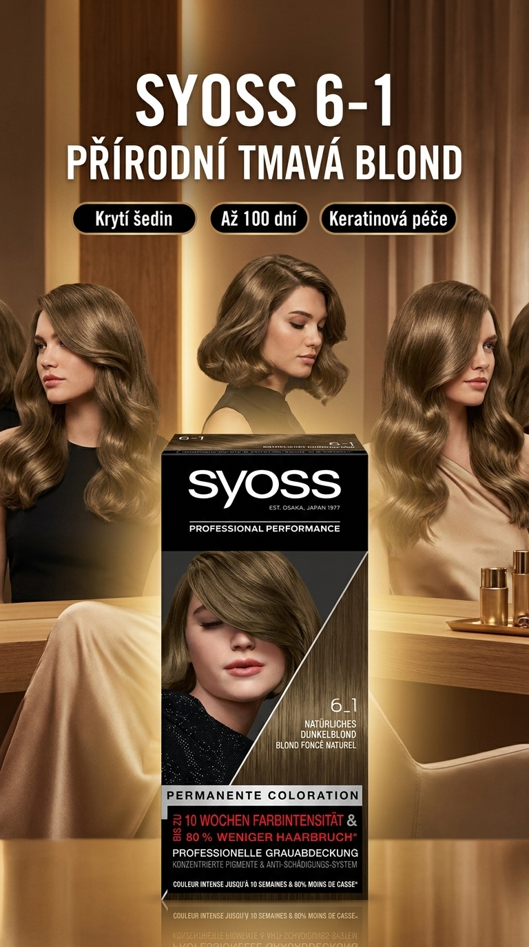 Syoss 6-1 Přírodní tmavá blond - lifestyle poster