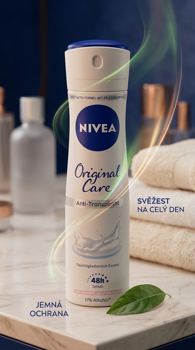Nivea antiperspirant sprej Original Care 150 ml - lifestyle poster