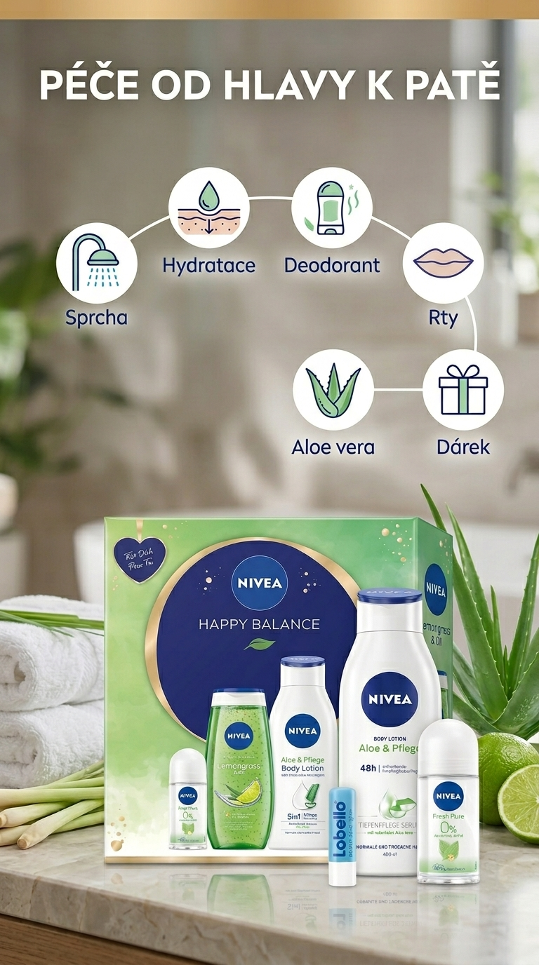 Nivea Happy Balance - mobilní infografika