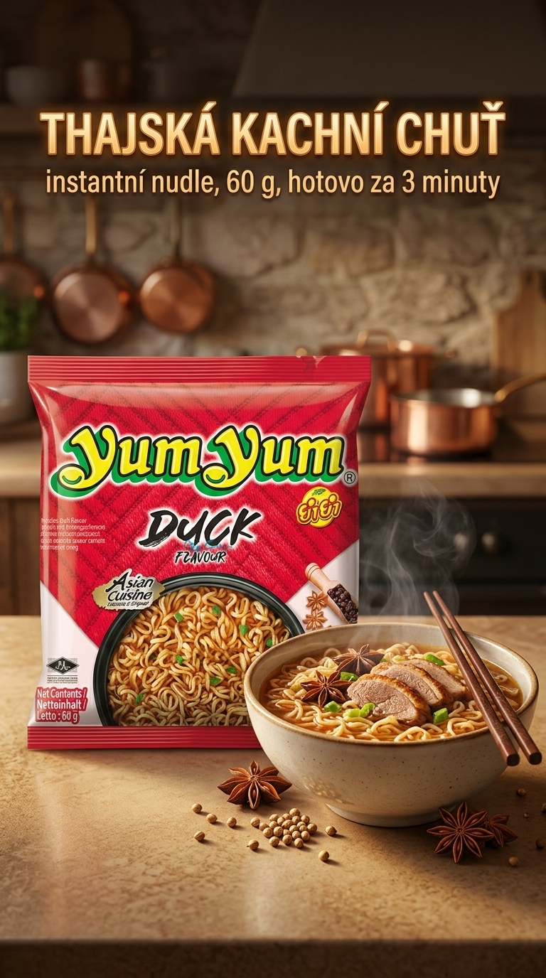 Yum Yum instantní nudle kachna - lifestyle poster