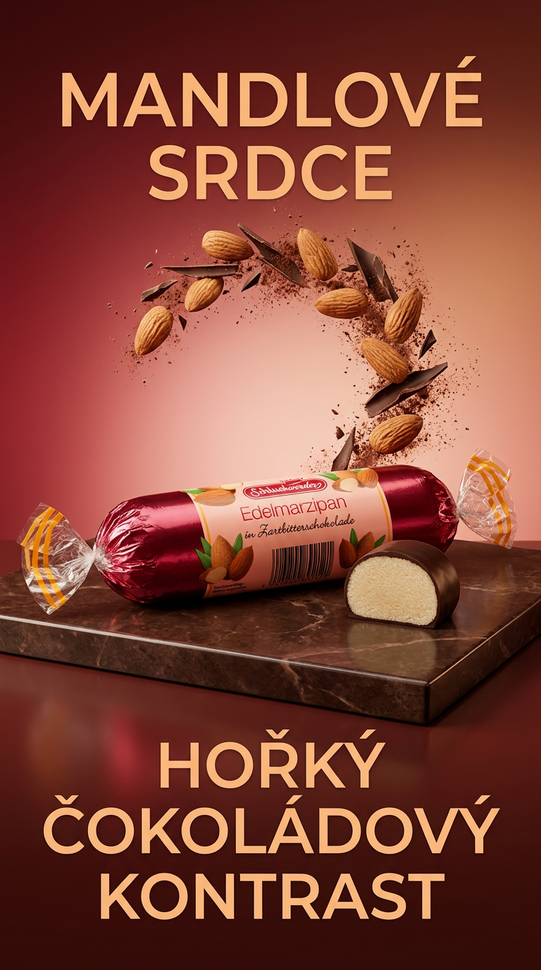 Schluckwerder marcipánový chléb s hořkou čokoládou 125 g - mandlový lifestyle poster