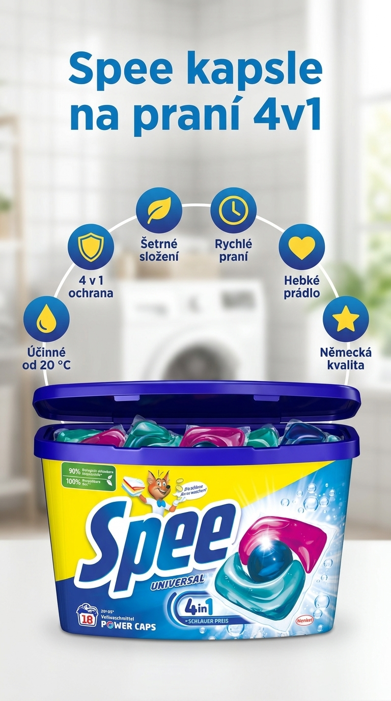 Spee Power Caps Universal 4v1 - mobilní infografika