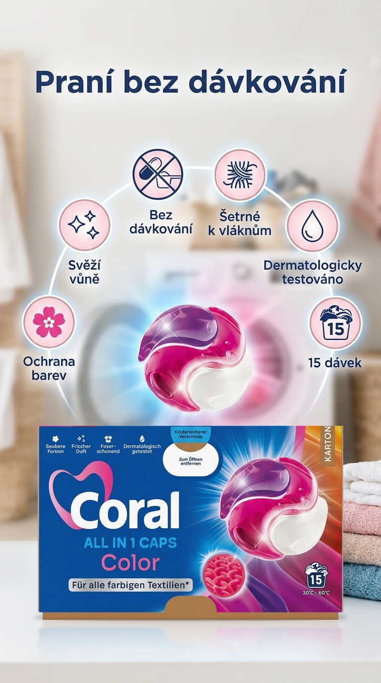 Coral All in 1 Caps Color - mobilní infografika