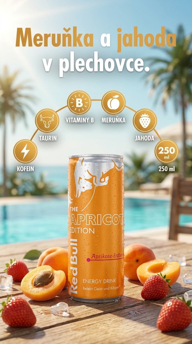 Red Bull Apricot Edition - mobilní infografika