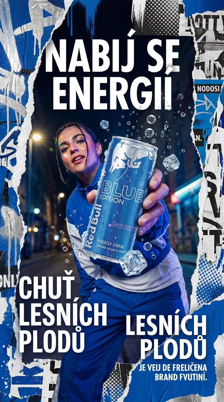 Red Bull Blue Edition Gusto Juneberry - lifestyle poster