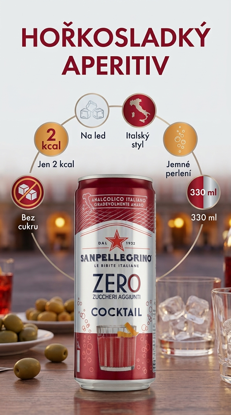 Sanpellegrino Cocktail Zero - mobilní infografika