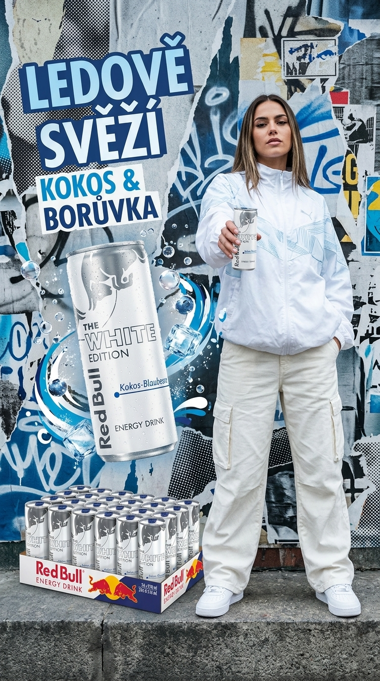 Red Bull White Edition Kokos-Borůvka - lifestyle poster