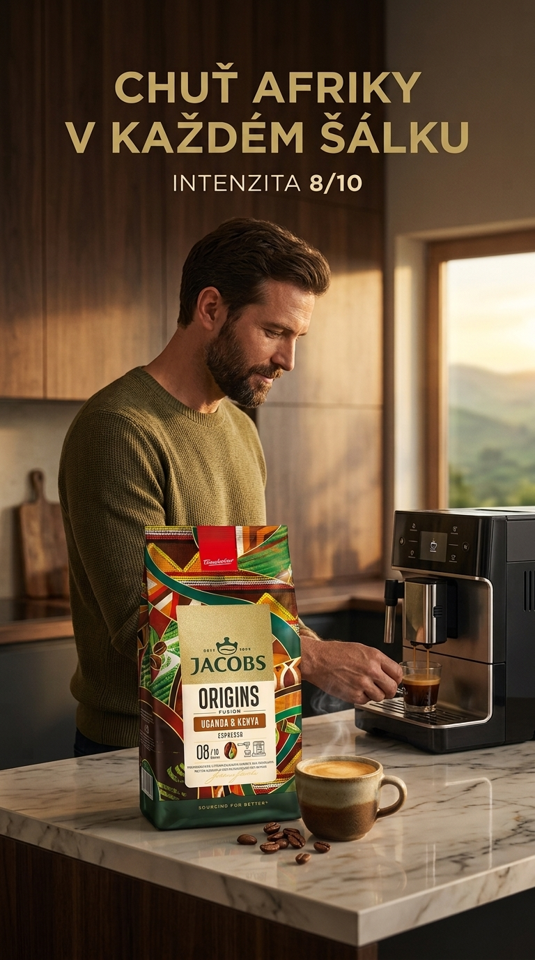 Jacobs Origins Uganda a Keňa - kávový rituál