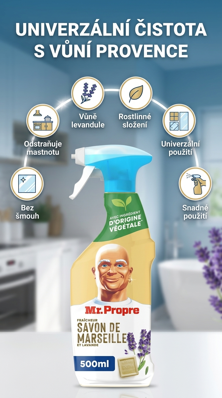 Mr. Propre Savon de Marseille - mobilní infografika