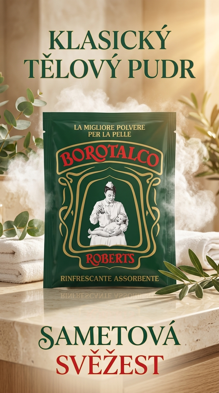 Borotalco tělový pudr Classico - lifestyle poster