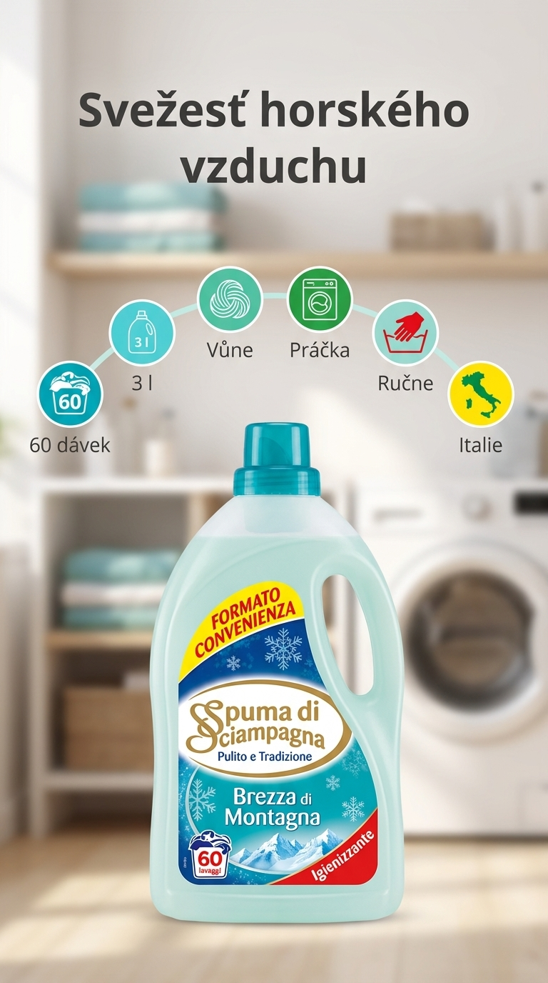 Spuma Brezza di Montagna - mobilní infografika