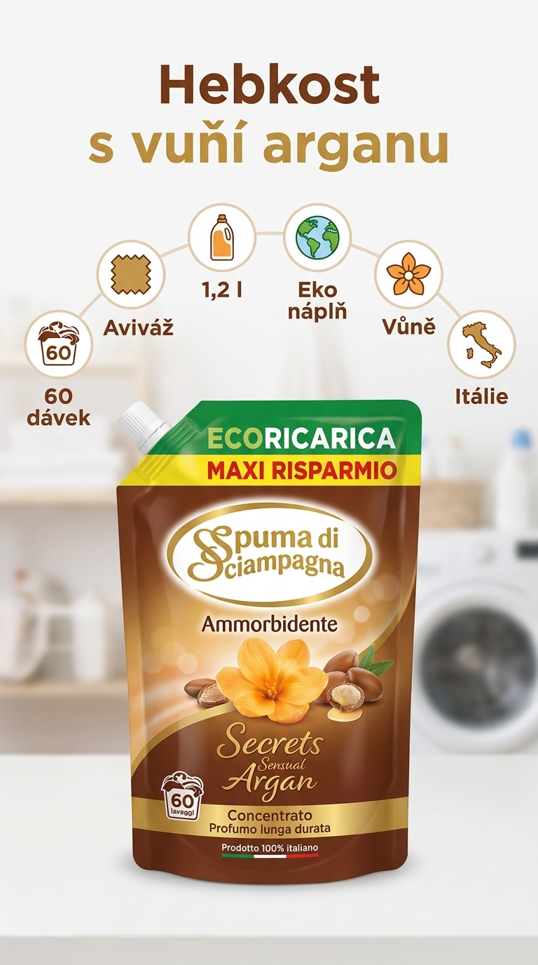 Spuma Sensual Argan - mobilní infografika